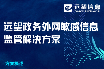 政務(wù)外網(wǎng)敏感信息如何有效監管？遠望信息解決方案來(lái)了